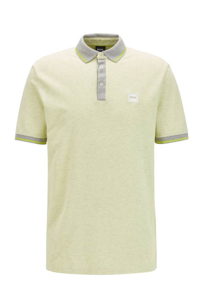 Hugo Boss Regular-fit polo shirt Lyse Beige | KznT2ogW