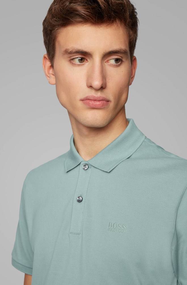 Hugo Boss Regular-fit polo shirt Lyse Grønn | 9IM4OuRP