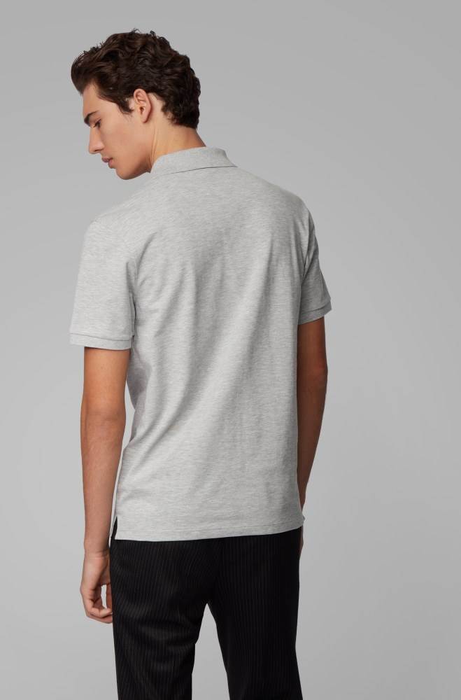 Hugo Boss Regular-fit polo shirt Lyse Grå | wtbgJzkd