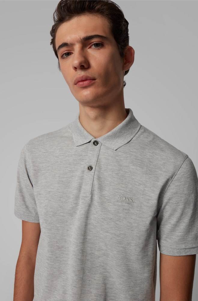 Hugo Boss Regular-fit polo shirt Lyse Grå | wtbgJzkd