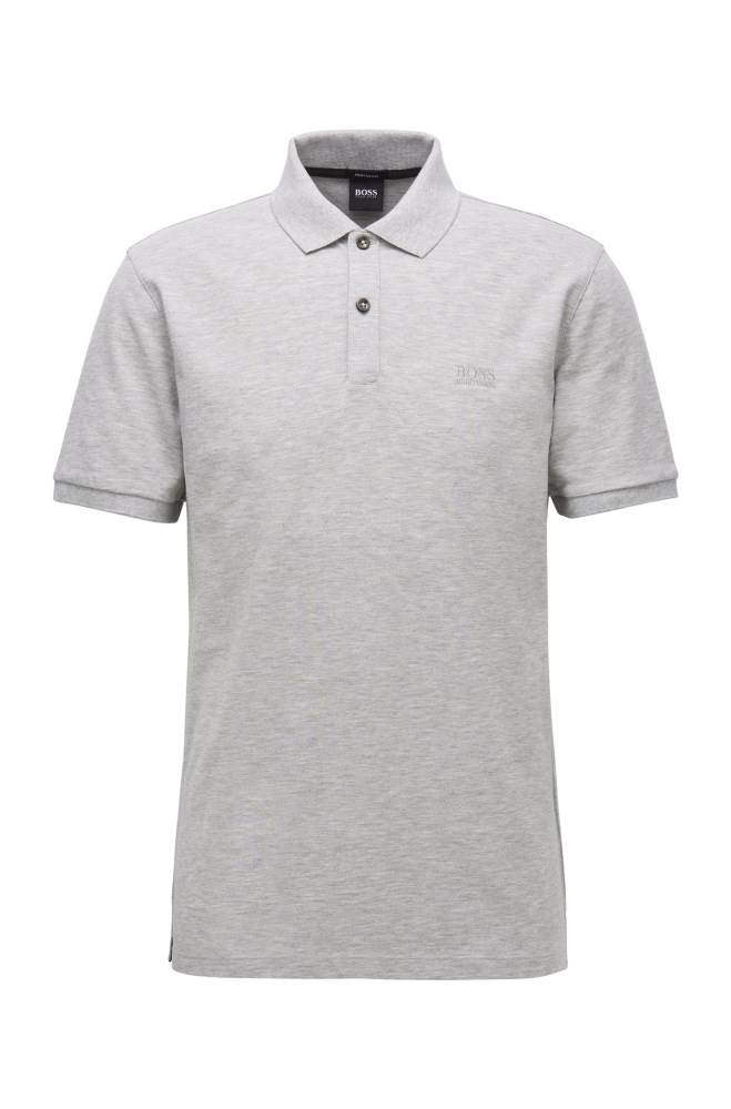 Hugo Boss Regular-fit polo shirt Lyse Grå | wtbgJzkd