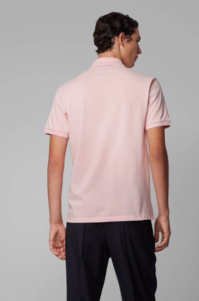 Hugo Boss Regular-fit polo shirt Lyse Rosa | Q1Hj7Fa8