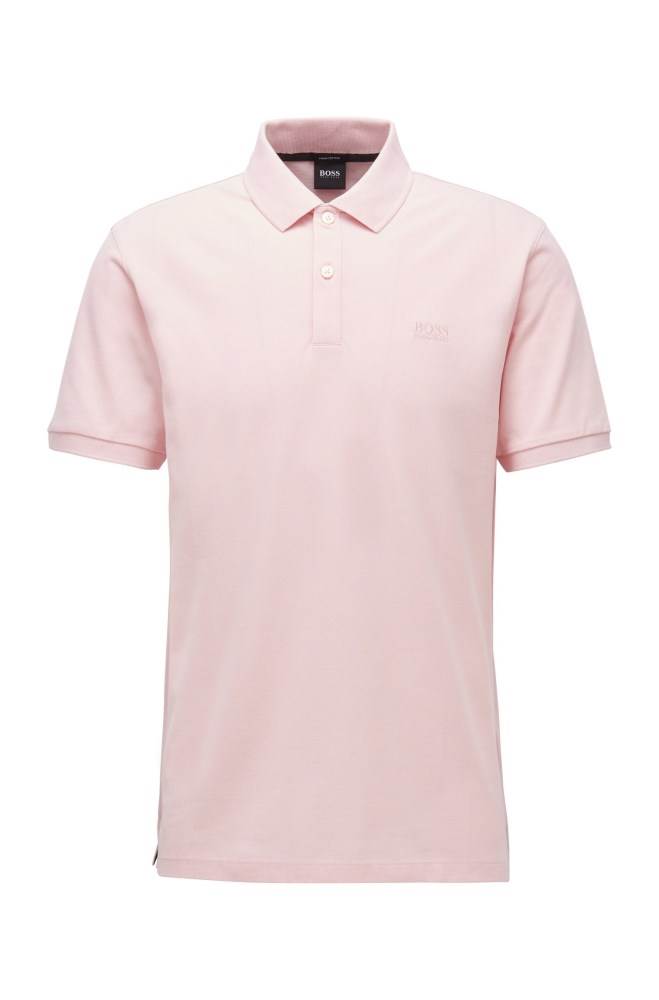 Hugo Boss Regular-fit polo shirt Lyse Rosa | Q1Hj7Fa8