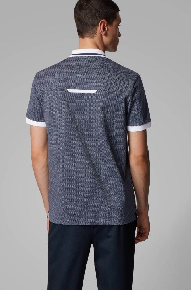 Hugo Boss Regular-fit polo shirt Mørke Blå | IgZ5qx4V