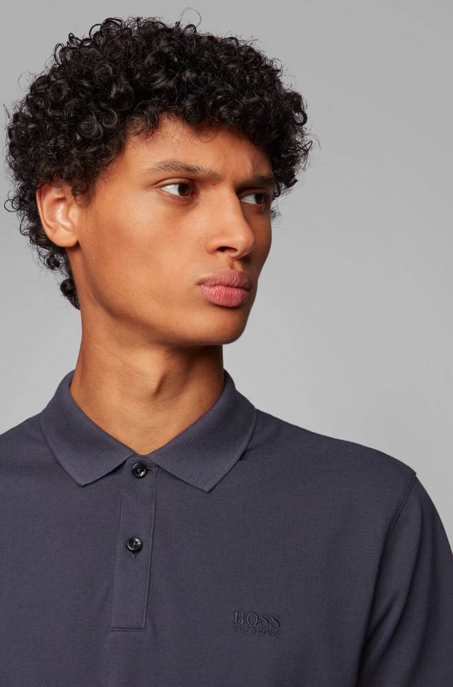 Hugo Boss Regular-fit polo shirt Mørke Blå | NbH7tXIi