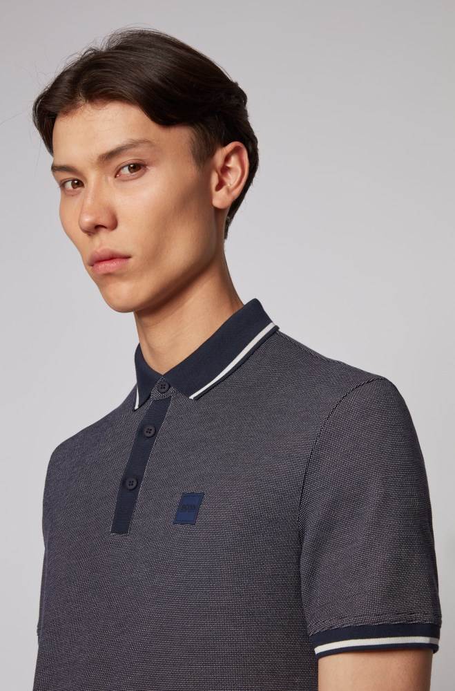 Hugo Boss Regular-fit polo shirt Mørke Blå | NoxXYSWK