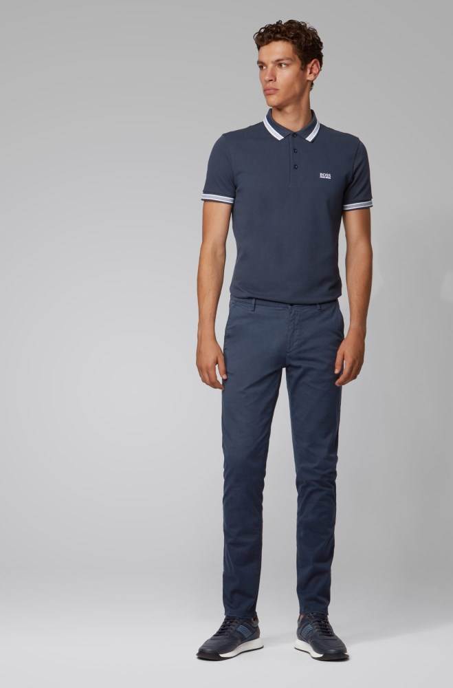 Hugo Boss Regular fit polo shirt Mørke Blå | PkDWTYGO