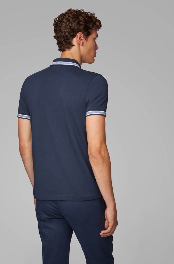 Hugo Boss Regular fit polo shirt Mørke Blå | PkDWTYGO