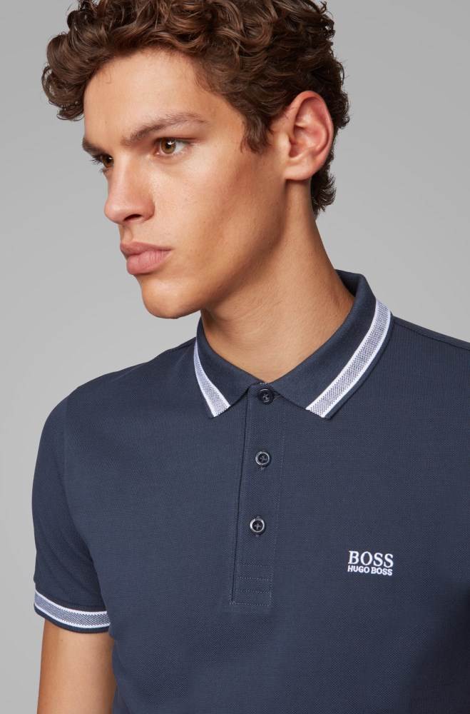 Hugo Boss Regular fit polo shirt Mørke Blå | PkDWTYGO