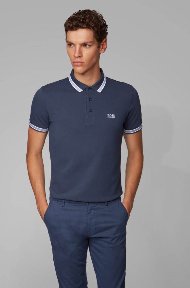 Hugo Boss Regular fit polo shirt Mørke Blå | PkDWTYGO