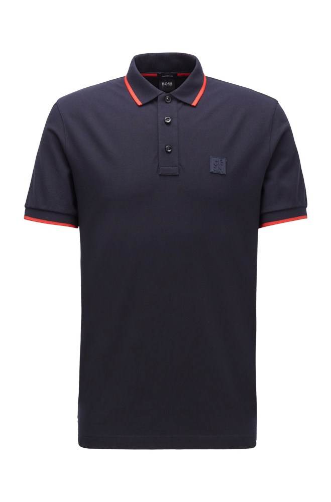 Hugo Boss Regular-fit polo shirt Mørke Blå | eXCFb4FT