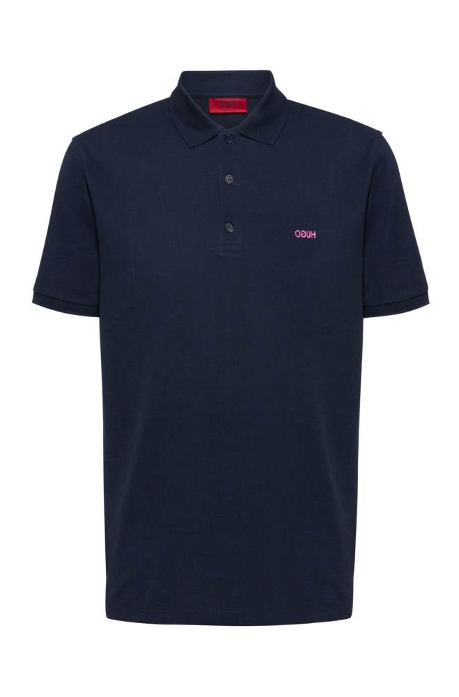 Hugo Boss Regular-fit polo shirt Mørke Blå | iWOFfKwp