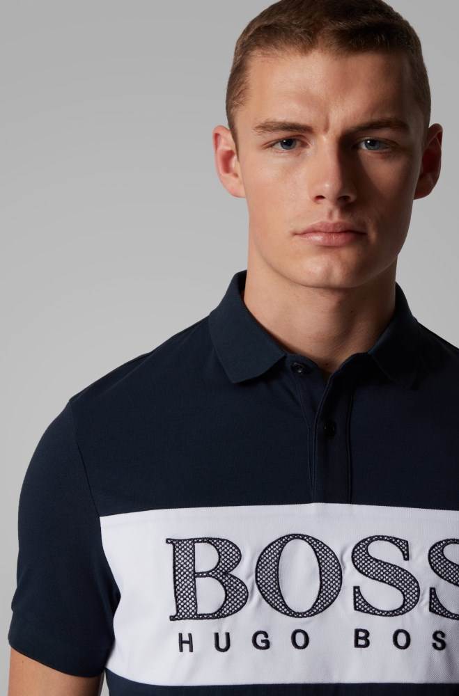 Hugo Boss Regular-fit polo shirt Mørke Blå | kzQYaGju