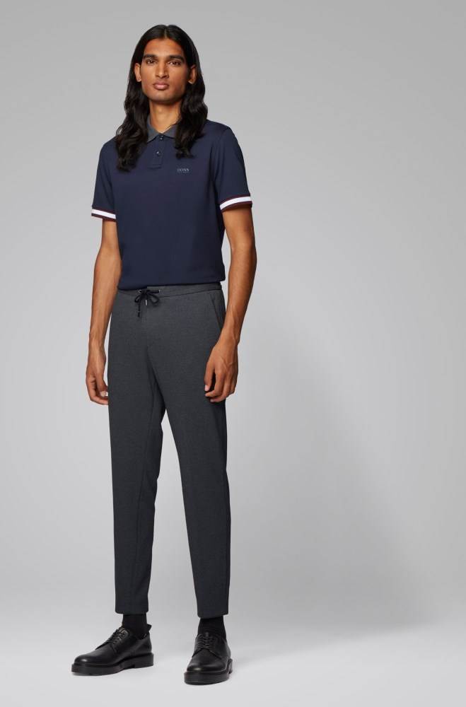 Hugo Boss Regular-fit polo shirt Mørke Blå | vIy3BHCD