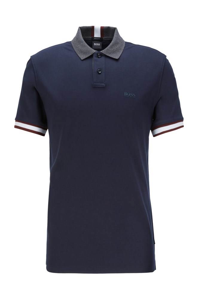 Hugo Boss Regular-fit polo shirt Mørke Blå | vIy3BHCD