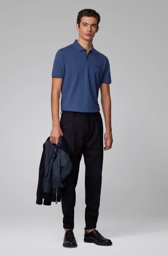 Hugo Boss Regular-fit polo shirt Mørke Blå | wgb0DvGZ