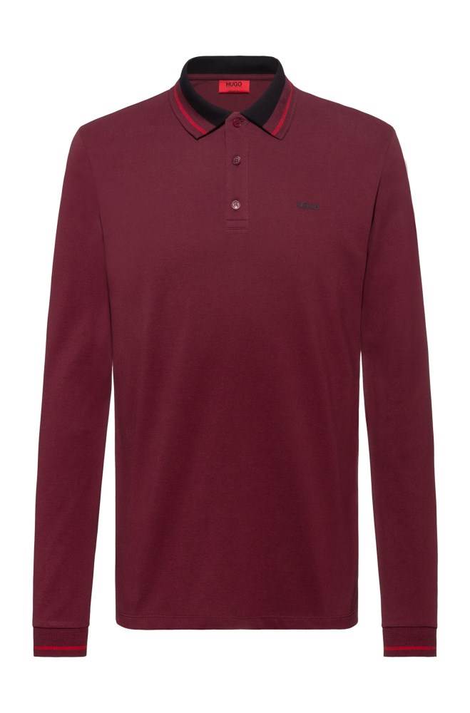 Hugo Boss Regular-fit polo shirt Mørke Rød | CtwMBEV0