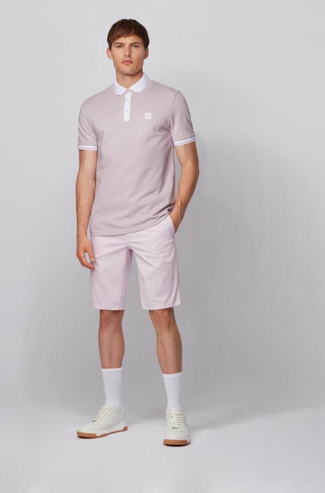 Hugo Boss Regular-fit polo shirt Mørke Rosa | mFNAcbOR