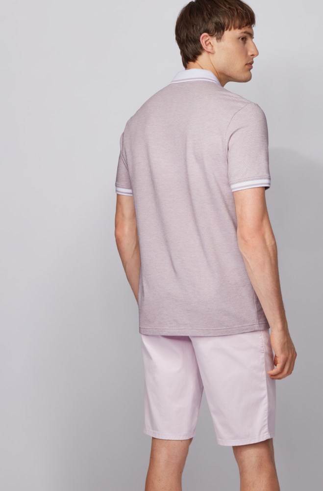 Hugo Boss Regular-fit polo shirt Mørke Rosa | mFNAcbOR