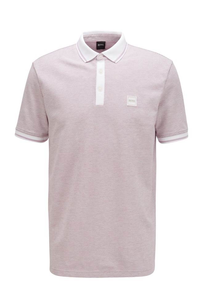 Hugo Boss Regular-fit polo shirt Mørke Rosa | mFNAcbOR