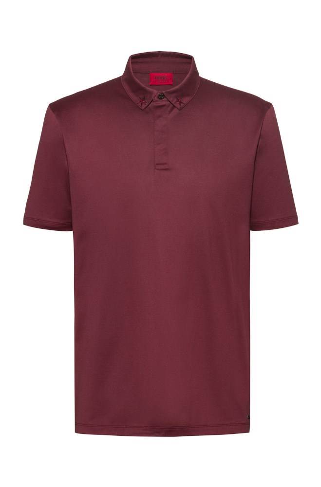 Hugo Boss Regular-fit polo shirt Mørke Rød | wYvND9tV