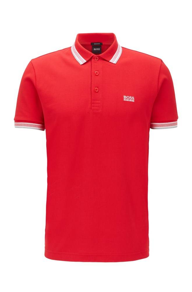 Hugo Boss Regular fit polo shirt Rød | CYxpVReb