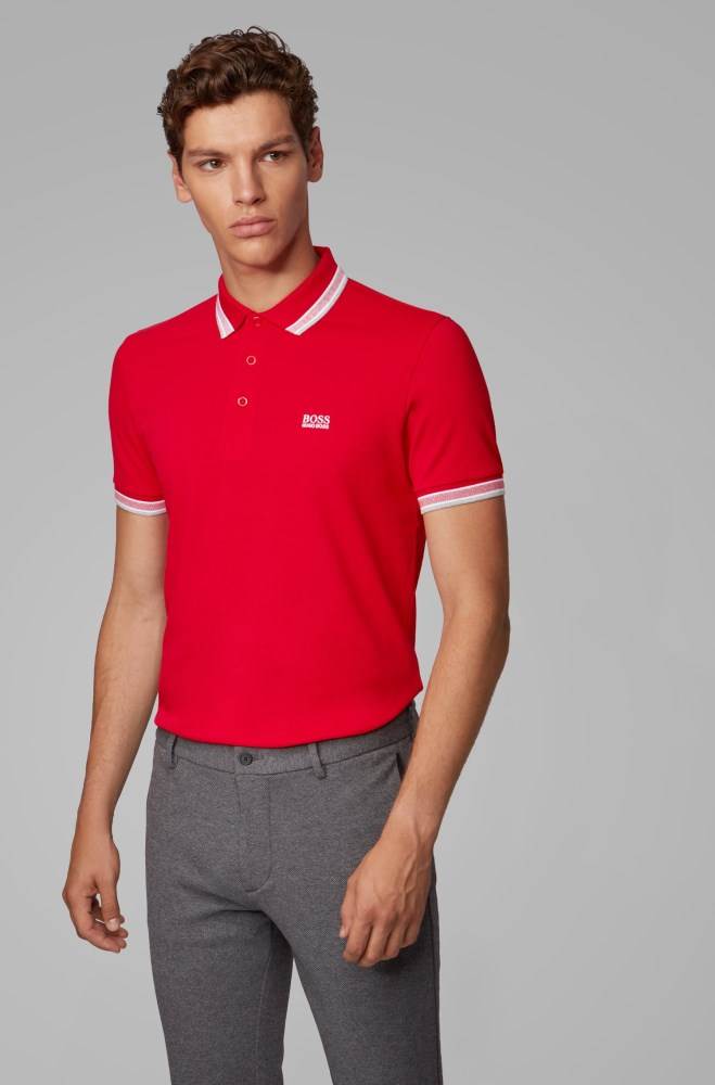 Hugo Boss Regular fit polo shirt Rød | CYxpVReb