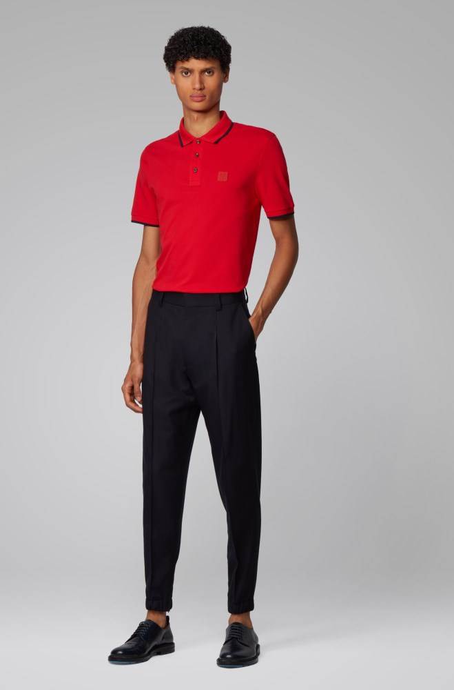 Hugo Boss Regular-fit polo shirt Rød | Qye2xSB3