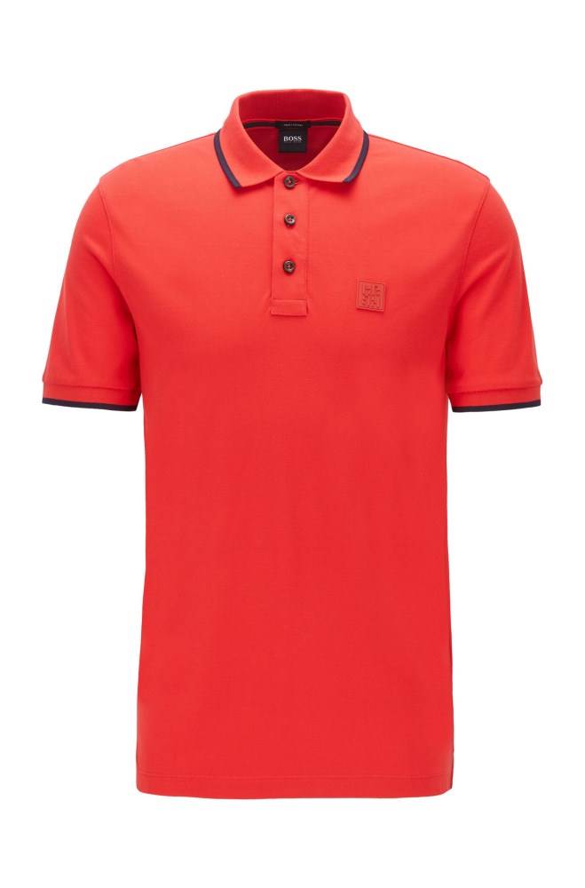 Hugo Boss Regular-fit polo shirt Rød | Qye2xSB3