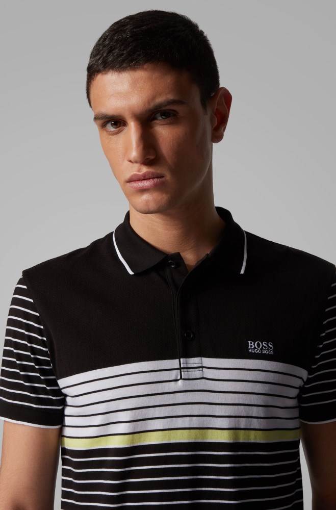 Hugo Boss Regular-fit polo shirt Svarte | T6p2lmx8