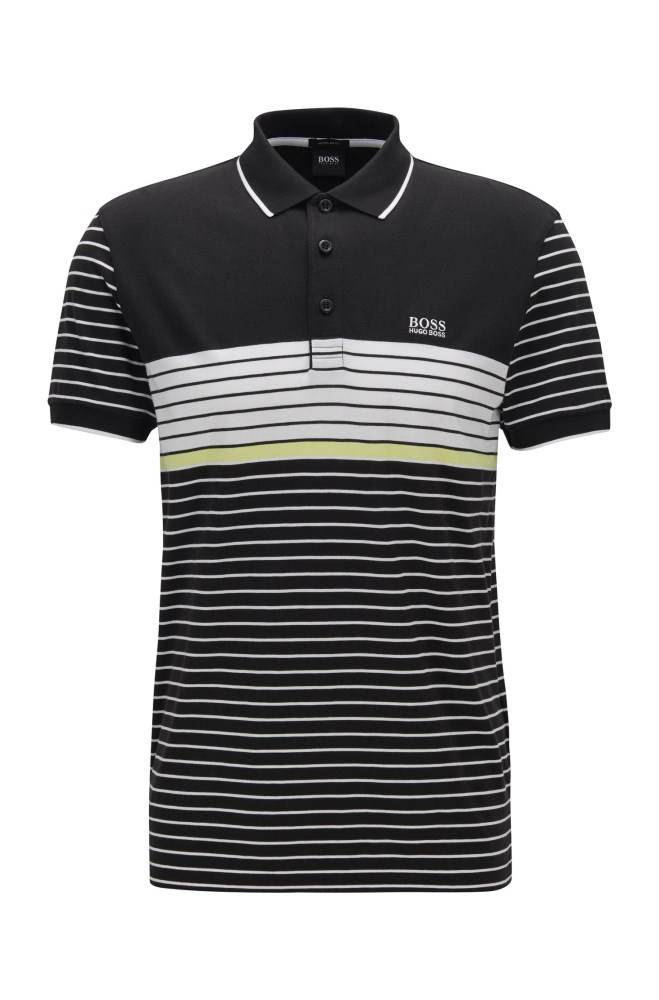 Hugo Boss Regular-fit polo shirt Svarte | T6p2lmx8