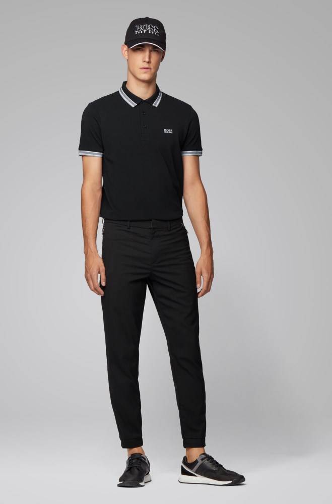 Hugo Boss Regular fit polo shirt Svarte | WEdWxzHX