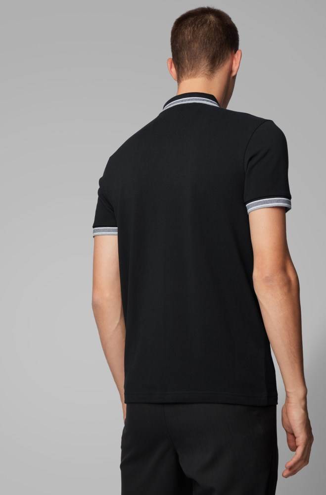 Hugo Boss Regular fit polo shirt Svarte | WEdWxzHX