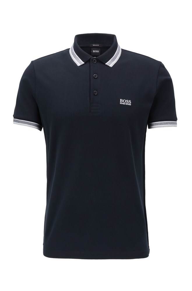 Hugo Boss Regular fit polo shirt Svarte | WEdWxzHX