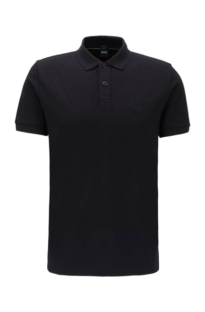 Hugo Boss Regular-fit polo shirt Svarte | gbeiFou8