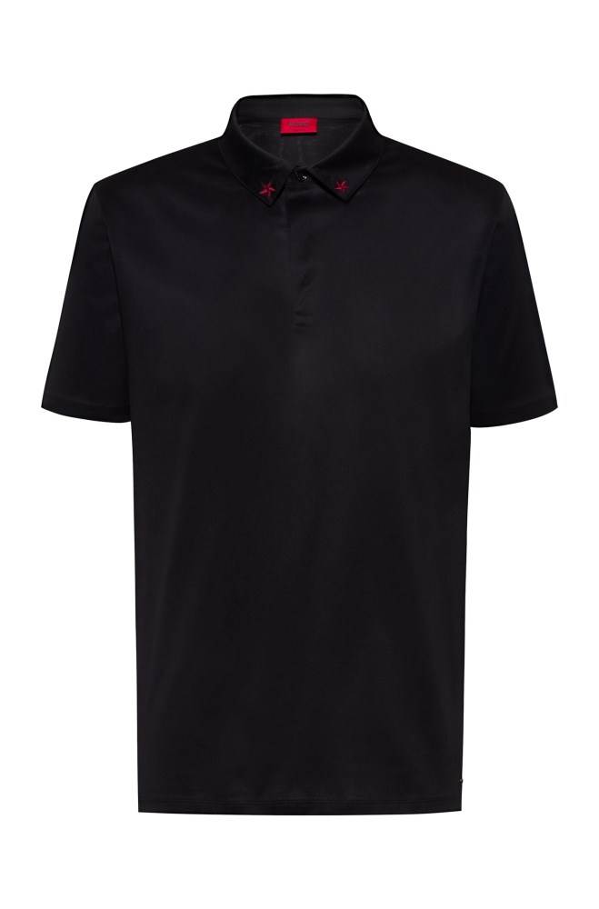 Hugo Boss Regular-fit polo shirt Svarte | u2E1hKy0