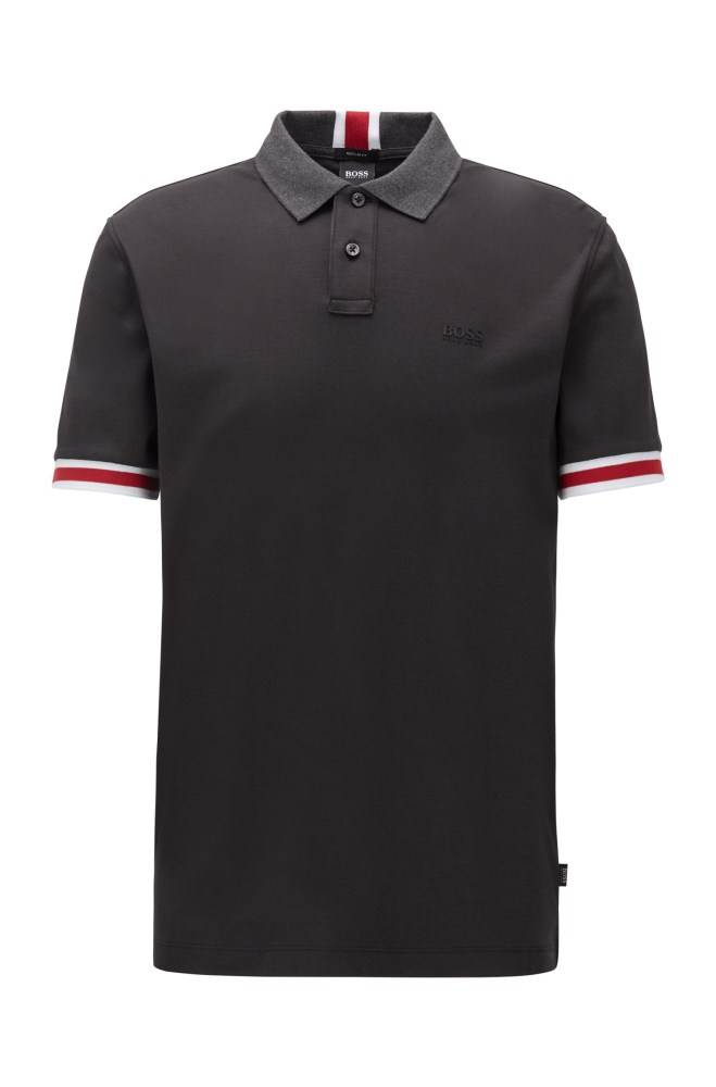 Hugo Boss Regular-fit polo shirt Svarte | xIEeBbcS