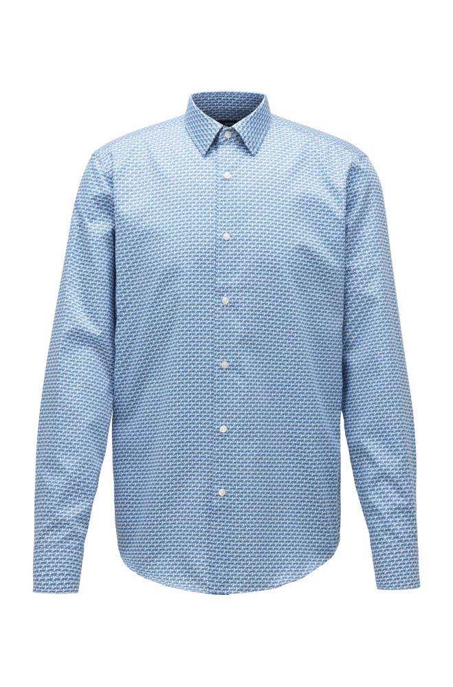 Hugo Boss Regular-fit shirt Blå | Hpne3ADN