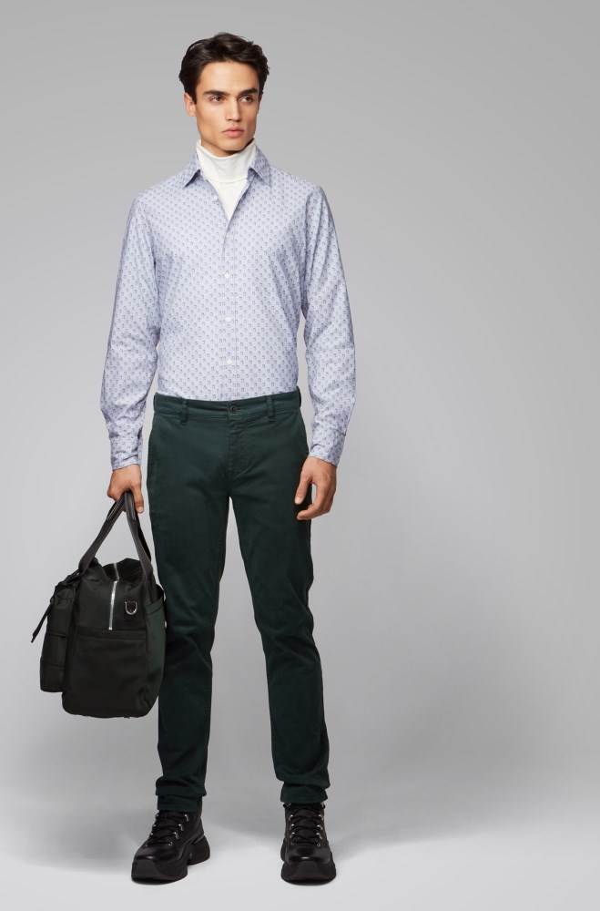 Hugo Boss Regular-fit shirt Blå | MriJ8XPD