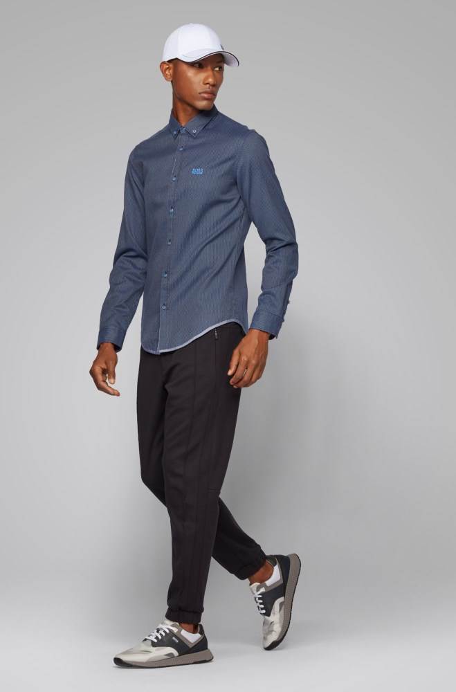 Hugo Boss Regular-fit shirt Blå | OUcIHYuS