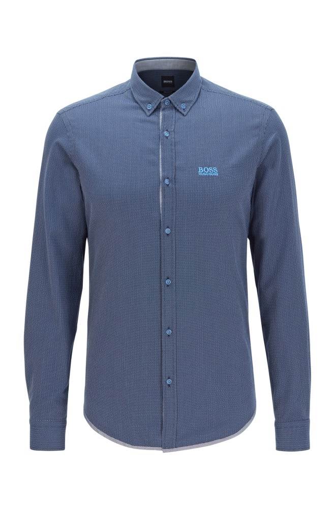 Hugo Boss Regular-fit shirt Blå | OUcIHYuS