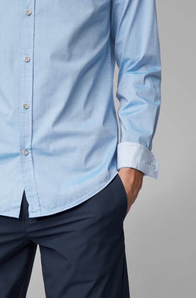 Hugo Boss Regular-fit shirt Blå | YePSKkkv