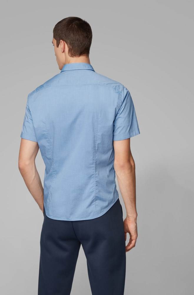 Hugo Boss Regular-fit shirt Blå | jIYGvFHS