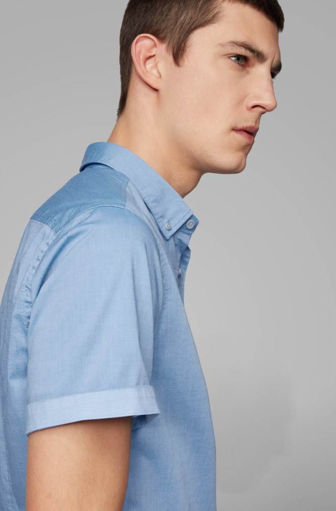 Hugo Boss Regular-fit shirt Blå | jIYGvFHS