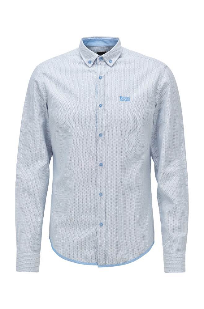 Hugo Boss Regular-fit shirt Blå | tleuO1eP