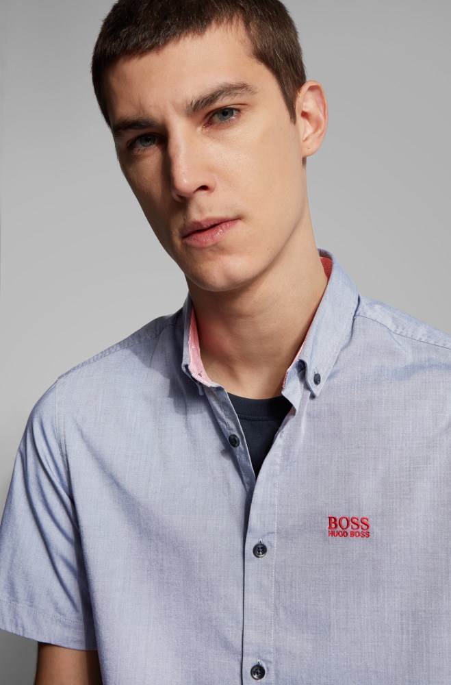 Hugo Boss Regular-fit shirt Blå | zT02xz50