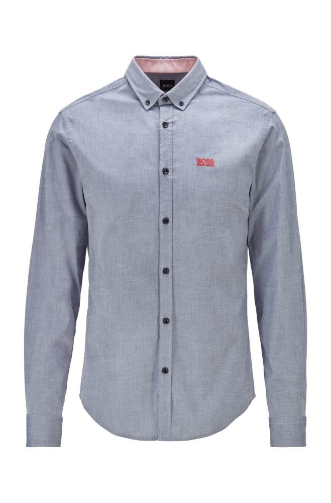 Hugo Boss Regular-fit shirt Grå | Xqsrym6F