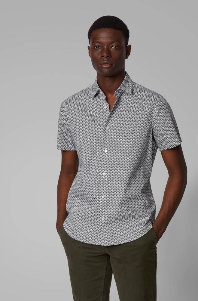 Hugo Boss Regular-fit shirt Grå | iWj2uHcH