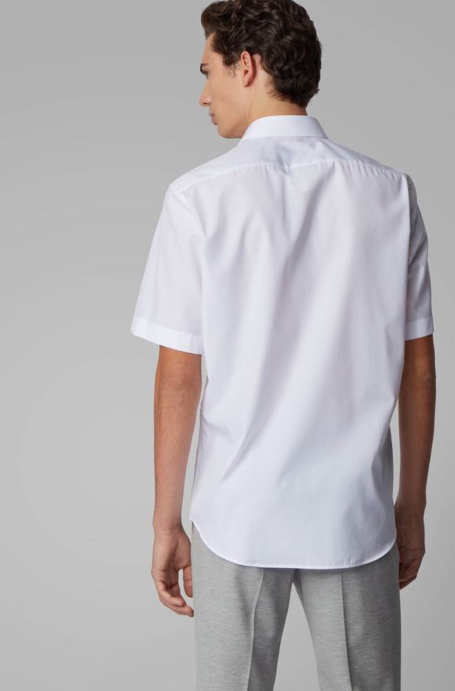 Hugo Boss Regular-fit shirt Hvite | AxKJGOuY