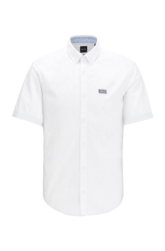 Hugo Boss Regular-fit shirt Hvite | BXXs1JZ7